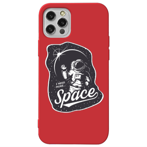 Apple iPhone 13 Pro I need more spacee Red Colored Silicone TPU Θήκη