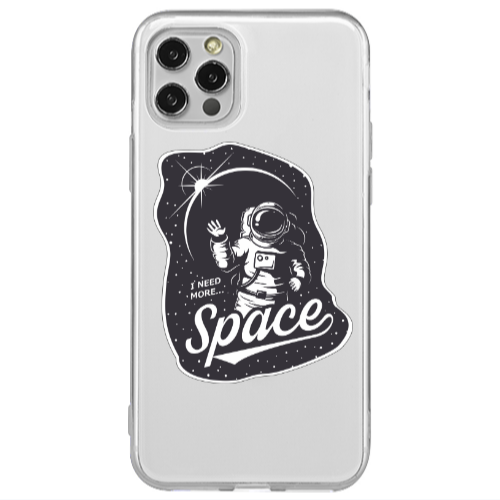 Apple iPhone 12 Pro I need more spacee Transparent Silicone TPU Θήκη