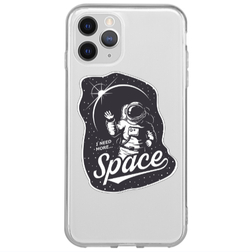 Apple iPhone 12 Pro Max I need more spacee Transparent Silicone TPU Θήκη
