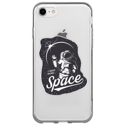 Apple iPhone 7 I need more spacee Transparent Silicone TPU Θήκη