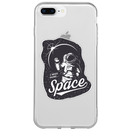 Apple iPhone 7 Plus I need more spacee Transparent Silicone TPU Θήκη