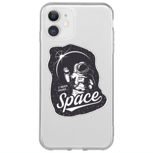 Apple iPhone 12 Mini I need more spacee Transparent Silicone TPU Θήκη