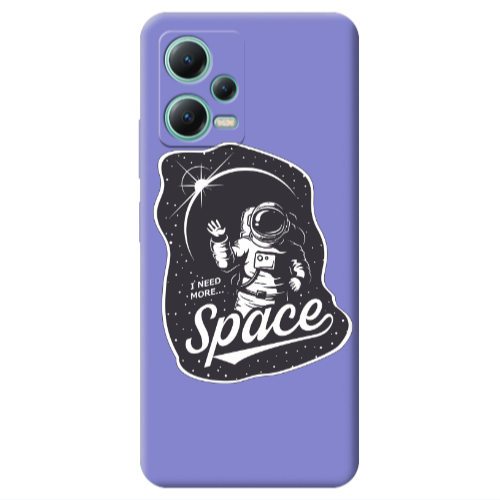 Xiaomi Redmi Note 12 Pro 5G I need more spacee Purple Colored Silicone TPU Θήκη