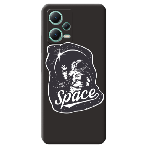 Xiaomi Redmi Note 12 Pro 5G I need more spacee Black Colored Silicone TPU Θήκη
