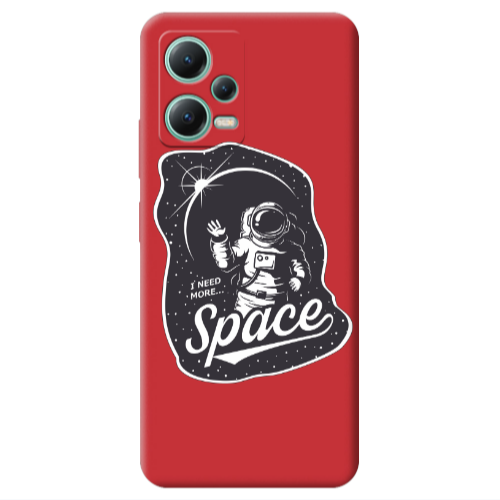 Xiaomi Redmi Note 12 Pro 5G I need more spacee Red Colored Silicone TPU Θήκη