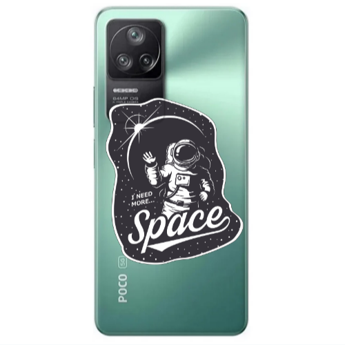 Xiaomi Poco F4 I need more spacee Transparent Silicone TPU Θήκη