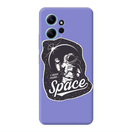 Xiaomi Redmi Note 12 4G I need more spacee Purple Colored Silicone TPU Θήκη