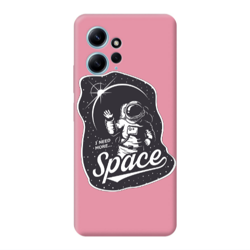 Xiaomi Redmi Note 12 4G I need more spacee Pink Colored Silicone TPU Θήκη