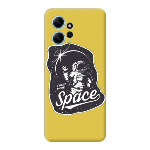 Xiaomi Redmi Note 12 4G I need more spacee Yellow Colored Silicone TPU Θήκη