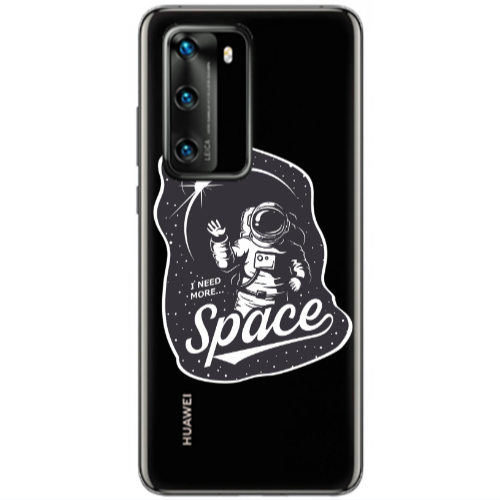 Huawei P40 I need more spacee Transparent Silicone TPU Θήκη
