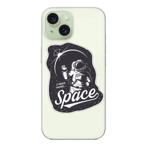 Apple iPhone 15 Plus I need more spacee Transparent Silicone TPU Θήκη