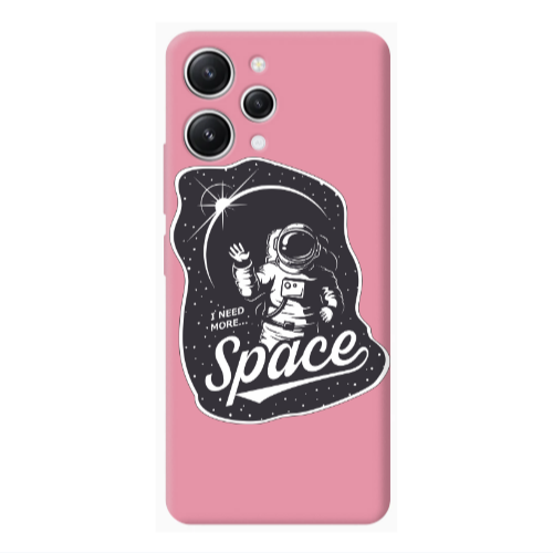 Xiaomi Redmi 12 I need more spacee Pink Colored Silicone TPU Θήκη