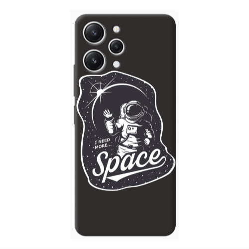 Xiaomi Redmi 12 I need more spacee Black Colored Silicone TPU Θήκη