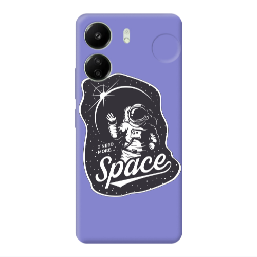 Xiaomi Redmi 13C I need more spacee Purple Colored Silicone TPU Θήκη