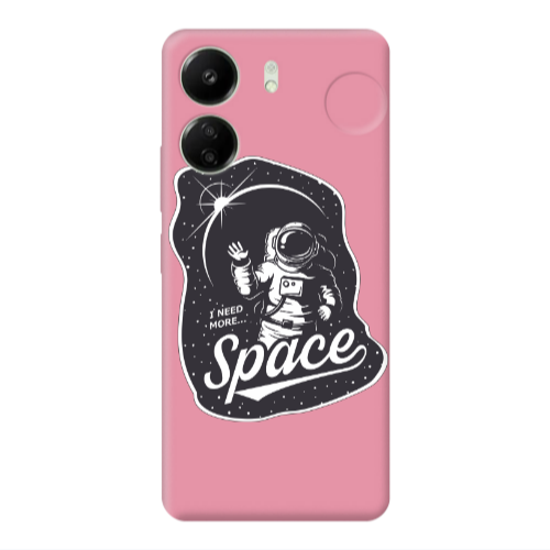 Xiaomi Redmi 13C I need more spacee Pink Colored Silicone TPU Θήκη