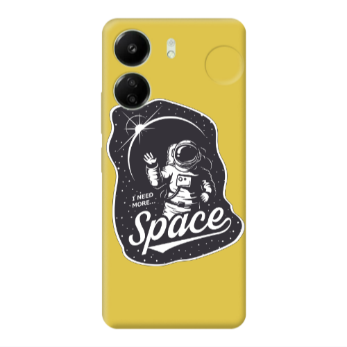 Xiaomi Redmi 13C I need more spacee Yellow Colored Silicone TPU Θήκη