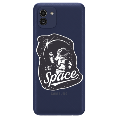 Samsung A03 I need more spacee Transparent Silicone TPU Θήκη