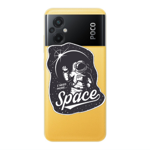 Xiaomi Poco M5 I need more spacee Transparent Silicone TPU Θήκη