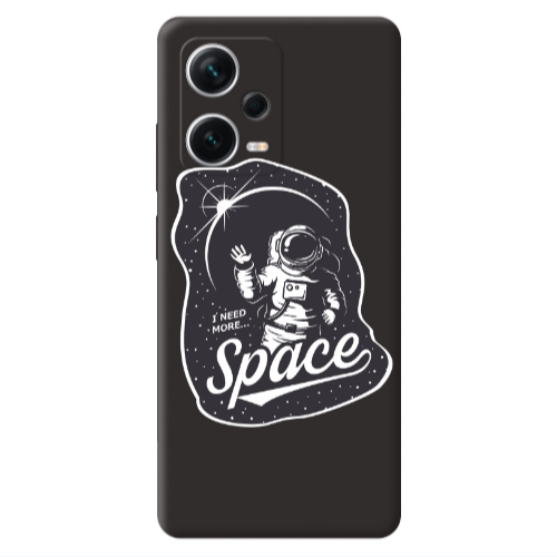Xiaomi Poco X5 I need more spacee Black Colored Silicone TPU Θήκη