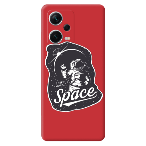 Xiaomi Poco X5 I need more spacee Red Colored Silicone TPU Θήκη