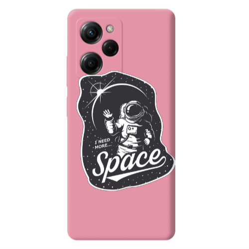 Xiaomi Poco X5 Pro I need more spacee Pink Colored Silicone TPU Θήκη