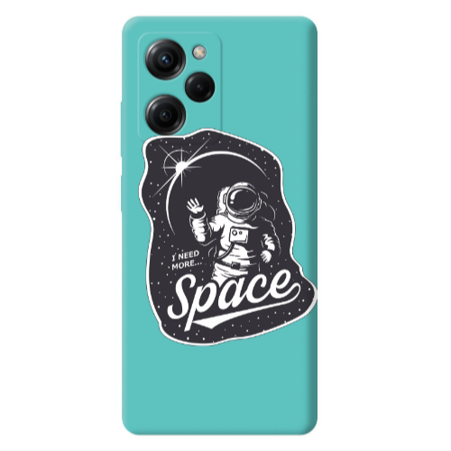 Xiaomi Poco X5 Pro I need more spacee Turquoise Colored Silicone TPU Θήκη