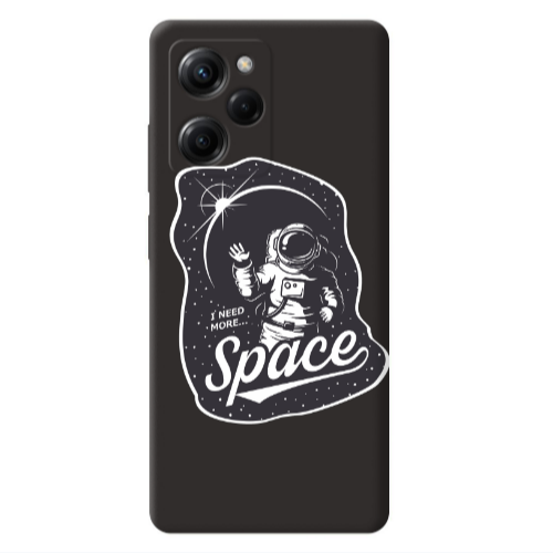 Xiaomi Poco X5 Pro I need more spacee Black Colored Silicone TPU Θήκη
