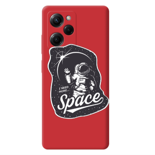 Xiaomi Poco X5 Pro I need more spacee Red Colored Silicone TPU Θήκη