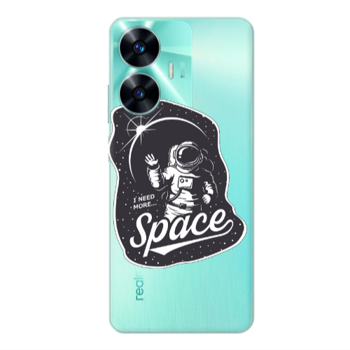 Realme C55 I need more spacee Transparent Silicone TPU Θήκη