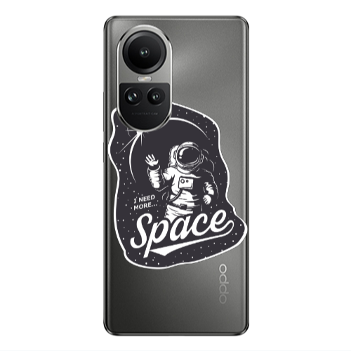 Oppo Reno10 5G I need more spacee Transparent Silicone TPU Θήκη