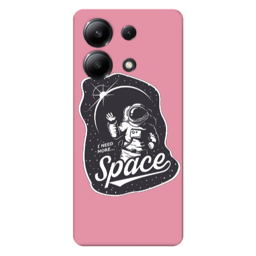 Xiaomi Redmi Note 13 4G I need more spacee Pink Colored Silicone TPU Θήκη