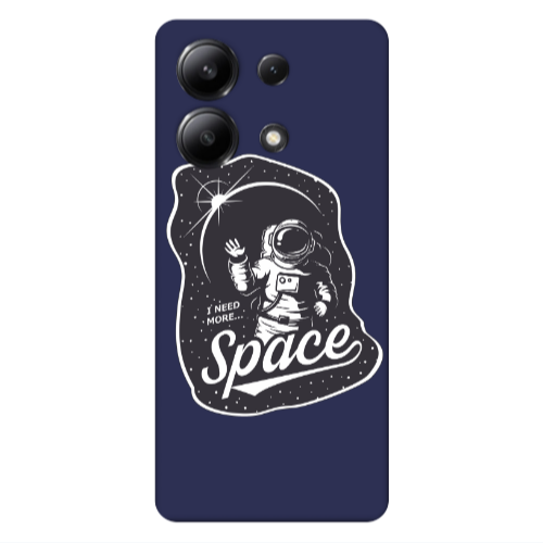 Xiaomi Redmi Note 13 4G I need more spacee Dark blue Colored Silicone TPU Θήκη
