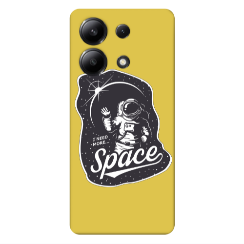 Xiaomi Redmi Note 13 4G I need more spacee Yellow Colored Silicone TPU Θήκη