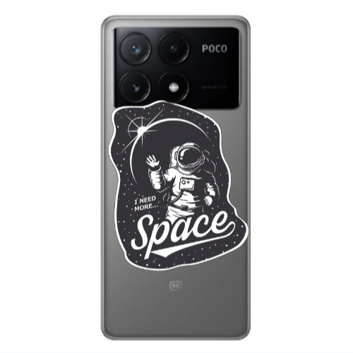 Xiaomi Poco X6Pro 5G I need more spacee Transparent Silicone TPU Θήκη