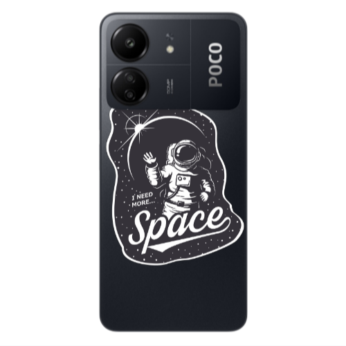 Xiaomi Poco C65 I need more spacee Transparent Silicone TPU Θήκη