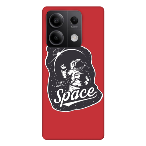 Xiaomi Redmi Note 13Pro 5G I need more spacee Red Colored Silicone TPU Θήκη