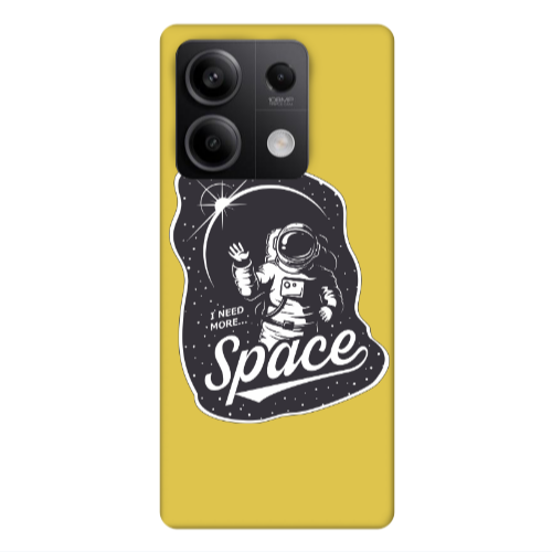 Xiaomi Redmi Note 13Pro 5G I need more spacee Yellow Colored Silicone TPU Θήκη