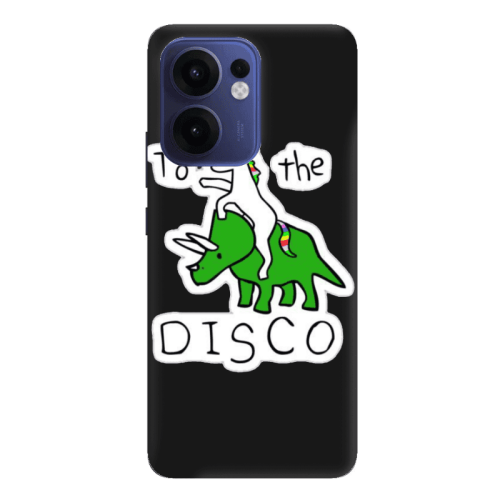 Oppo Reno 13 F To the disco Black Colored Silicone TPU Θήκη