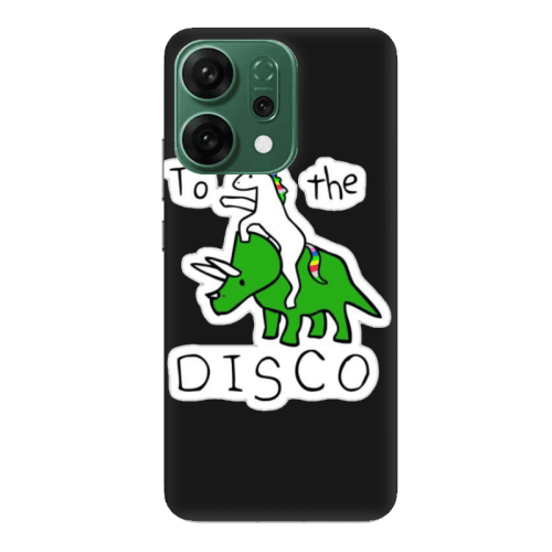 Oppo RENO 14 To the disco Black Colored Silicone TPU Θήκη