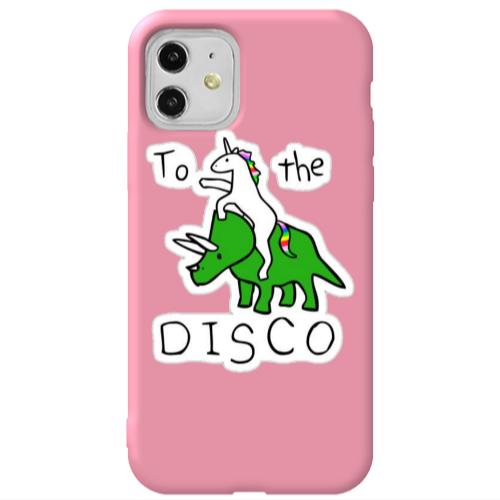 Apple iPhone 11  To the disco Pink Colored Silicone TPU Θήκη