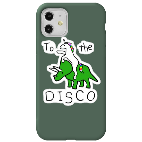 Apple iPhone 11  To the disco Dark Green Colored Silicone TPU Θήκη