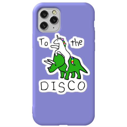 Apple iPhone 11 Pro To the disco Purple Colored Silicone TPU Θήκη