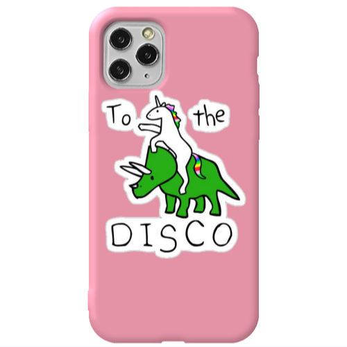 Apple iPhone 11 Pro To the disco Pink Colored Silicone TPU Θήκη