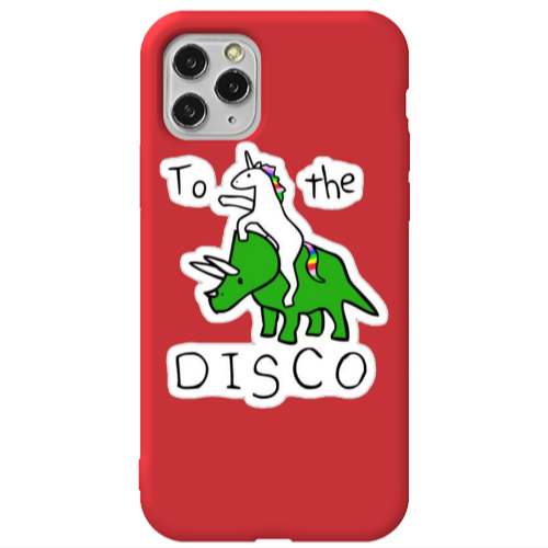 Apple iPhone 11 Pro To the disco Red Colored Silicone TPU Θήκη