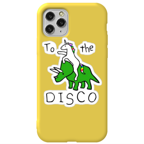 Apple iPhone 11 Pro To the disco Yellow Colored Silicone TPU Θήκη