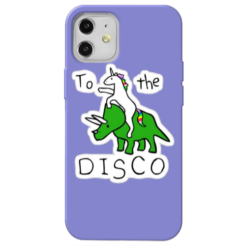 Apple iPhone 12 To the disco Purple Colored Silicone TPU Θήκη