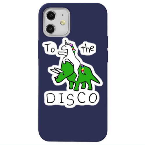 Apple iPhone 12 To the disco Dark blue Colored Silicone TPU Θήκη