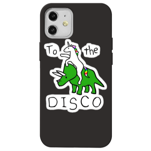 Apple iPhone 12 To the disco Black Colored Silicone TPU Θήκη