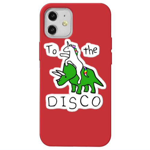 Apple iPhone 12 To the disco Red Colored Silicone TPU Θήκη