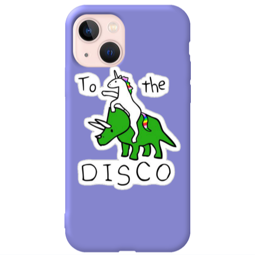 Apple iPhone 13 To the disco Purple Colored Silicone TPU Θήκη